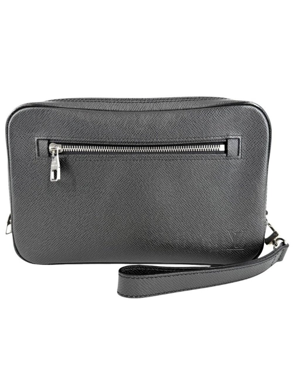 Louis Vuitton Clutch Neo Pavel Second Black Taiga Ardoise Silver
